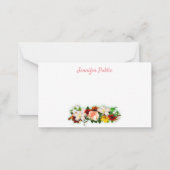 Handschrift Script Elegant Kleurrijke Waterverf Notitiekaartje (Voorkant)