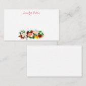 Handschrift Script Elegant Kleurrijke Waterverf Notitiekaartje (Voorkant / Achterkant)