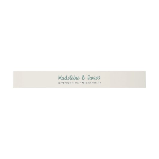 Handschrift Script Groen Blauw Retro Bruiloft Uitnodigingen Wikkel (Vlak)