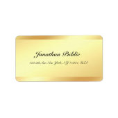 Handschrift Script legant Gold Name Professional Etiket (Voorkant)