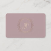 Handschrift Script Modern Monogram Sjabloon Visitekaartje (Voorkant)