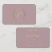 Handschrift Script Modern Monogram Sjabloon Visitekaartje (Voorkant / Achterkant)