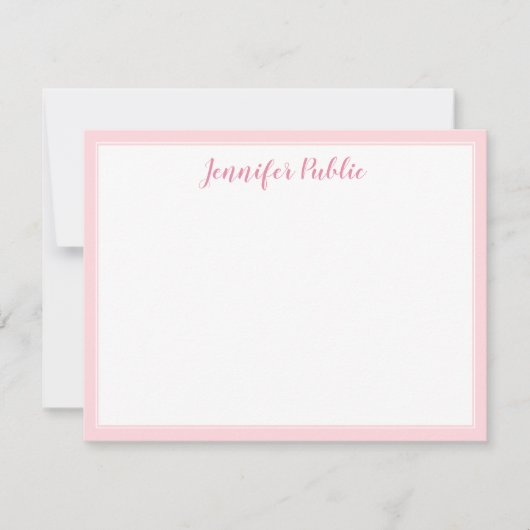Handschrift Script Naam Blush Roze Sjabloon Modern (Voorkant)