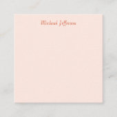 Handschrift Script Naam Elegant Plain Informatiekaartje (Voorkant)