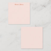 Handschrift Script Naam Elegant Plain Informatiekaartje (Voorkant / Achterkant)