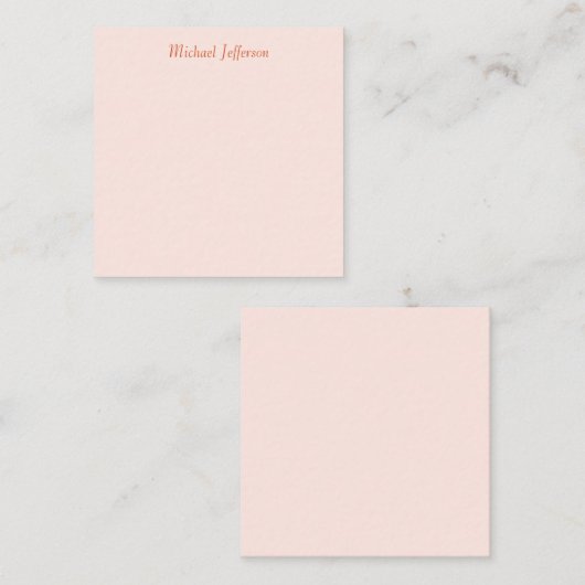 Handschrift Script Naam Elegant Plain Informatiekaartje (Voorkant / Achterkant)