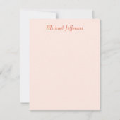 Handschrift Script Naam Elegant Plain RSVP Kaartje (Voorkant)