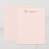 Handschrift Script Naam Elegant Plain RSVP Kaartje (Voorkant / Achterkant)