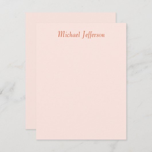 Handschrift Script Naam Elegant Plain RSVP Kaartje (Voorkant / Achterkant)