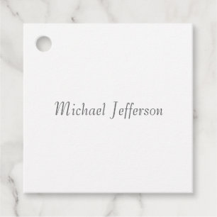 Handschrift Script Naam Elegant Plain Simple Bedankjes Labels