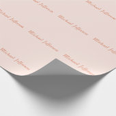 Handschrift Script Naam Elegant Plain Simple Cadeaupapier (Hoek)