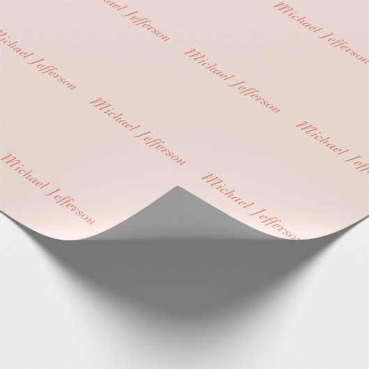 Handschrift Script Naam Elegant Plain Simple Cadeaupapier (Hoek)