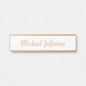Handschrift Script Naam Elegant Plain Simple Deurbordje (Voorkant)