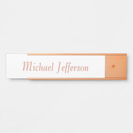 Handschrift Script Naam Elegant Plain Simple Deurbordje (Voorkant)