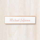 Handschrift Script Naam Elegant Plain Simple Deurbordje (Voorkant)