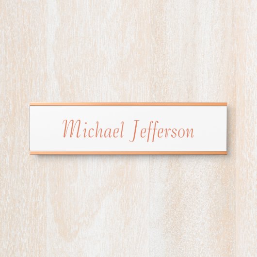 Handschrift Script Naam Elegant Plain Simple Deurbordje (Voorkant)