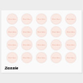 Handschrift Script Naam Elegant Plain Simple Ronde Sticker (Vel)