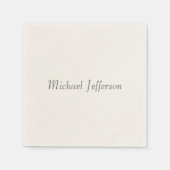 Handschrift Script Naam Elegant Plain Simple Servet (Voorkant)