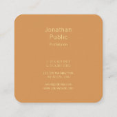 Handschrift Script Naam Elegant Sjabloon Modern Vierkante Visitekaartje (Achterkant)