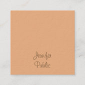 Handschrift Script Naam Modern Elegant Sjabloon Vierkante Visitekaartje (Voorkant)