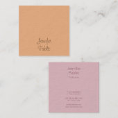 Handschrift Script Naam Modern Elegant Sjabloon Vierkante Visitekaartje (Voorkant / Achterkant)