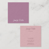 Handschrift Script Naam Modern Elegant Sjabloon Vierkante Visitekaartje (Voorkant / Achterkant)