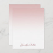 Handschrift Script Naam Modern Roos Gold Sjabloon (Voorkant / Achterkant)