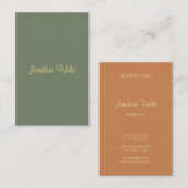 Handschrift Script Naam Professional Luxurious Visitekaartje (Voorkant / Achterkant)
