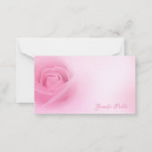 Handschrift Script Naam Waterverf Roze Rose Chic Notitiekaartje (Achterkant)