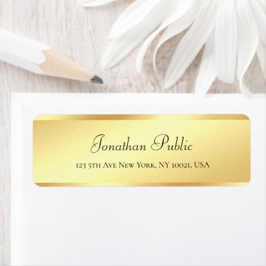 Handschrift Script Name Gold Kijk elegant Luxe Etiket (Insitu)
