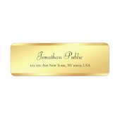 Handschrift Script Name Gold Kijk elegant Luxe Etiket (Voorkant)