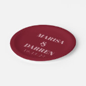 Handschrift Script Red Pink Custom Wedding Papieren Bordje (Gekanteld)