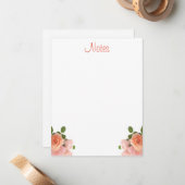 Handschrift Script Sjabloon Waterverf Floral (Voorkant / Achterkant in situ)