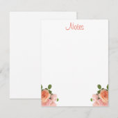 Handschrift Script Sjabloon Waterverf Floral (Voorkant / Achterkant)