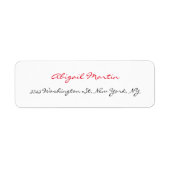 Handschrift Script Unieke White Professional Etiket (Voorkant)
