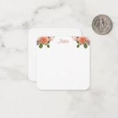 Handschrift Script Waterverf Rozen Sjabloon (Voorkant / Achterkant in situ)