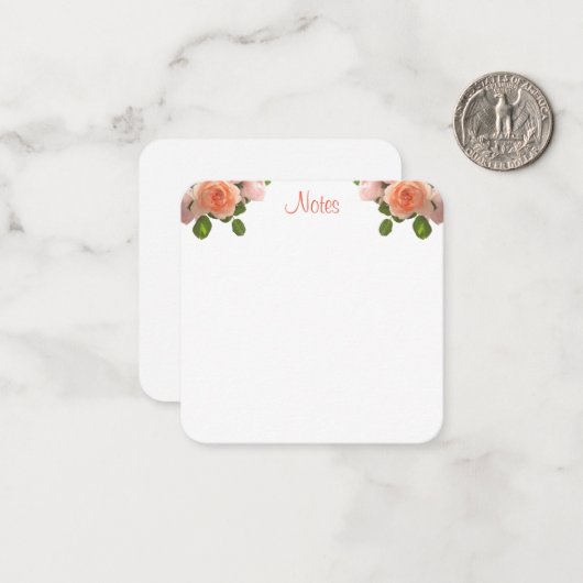 Handschrift Script Waterverf Rozen Sjabloon (Voorkant / Achterkant in situ)