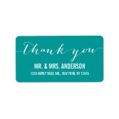 Handschrift Script Weddenschap Hartelijk dank Etiket (Voorkant)