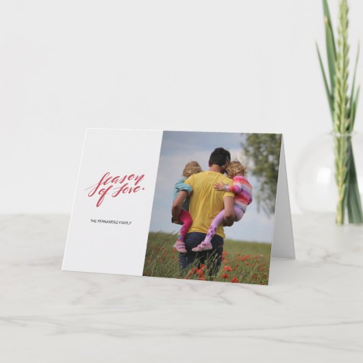 handschrift seizoen van de liefde Wenskaarten Feestdagen Kaart (Voorkant)