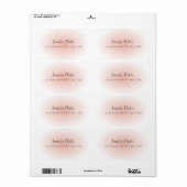 Handschrift Sjabloon Blush Pink White elegant Etiket (Full Sheet)