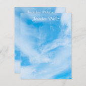 Handschrift Sjabloon Script Naam Blue Sky Clouds (Voorkant / Achterkant)