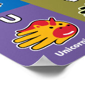 Handschrift Spaans ABC-alfabet voor kinderen Poster (Hoek)