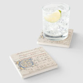 handschrift stenen onderzetter (Zijkant)