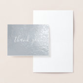 Handschrift stijl kalligrafie dank u zilver folie kaarten (Display)