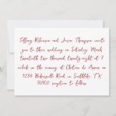 Handschrift stijl minimalistische witte en rode br kaart (Voorkant)