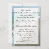 Handschrift Strand Bestemming Bruiloft Uitnodiging (Achterkant)