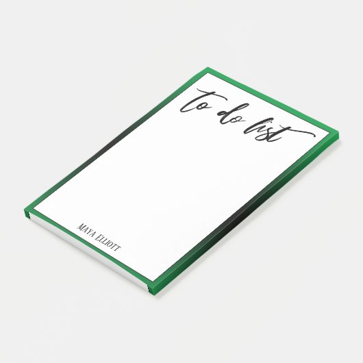 Handschrift te doen lijst heldergroene ombre rand post-it® notes (Schuin)