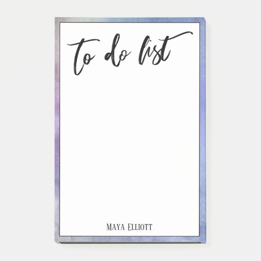 Handschrift te doen lijst Paarse Waterverf rand Post-it® Notes (Voorkant)