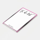 Handschrift te doen lijst roze en zwart ombre rand post-it® notes (Schuin)