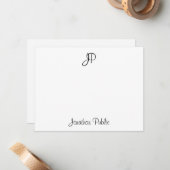 Handschrift Tekst Monogram Classic Sjabloon Zwart (Voorkant / Achterkant in situ)